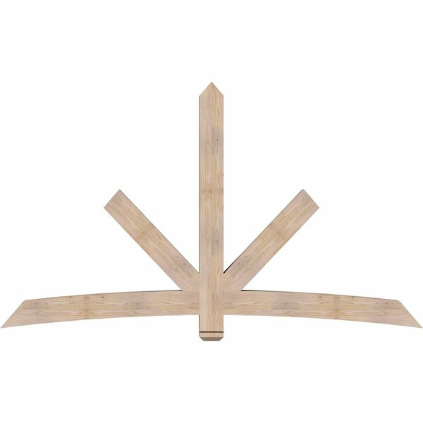 Ekena Millwork Alberta Smooth Timber Gable Bracket, Douglas Fir, 96"W x 56"H x 5 1/2"D x 5 1/2"F, 14/12 Pitch GBW096X56X0606ALB00SDF - main